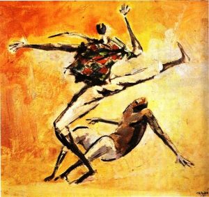 “Capoeira”. Óleo sobre madeira, 54,5 x 57,5 cm. 1966.